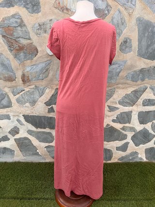Vestido largo rosa con estrella