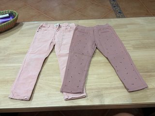 Pantalones niña rosa