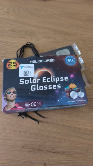 Gafas para eclipse solar. Pack de 4
