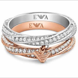 Anello Emporio Armani Donna IP Oro e Argento