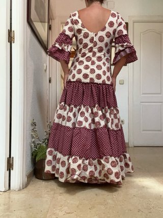 Traje Flamenca Canastero Burdeos