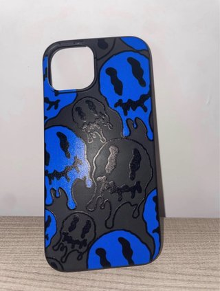 Cover per iPhone con Smiley Dripping Blu