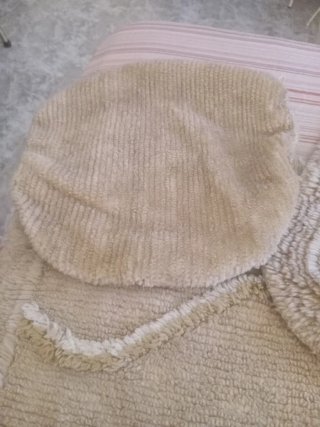 Set di 3 tappeti da bagno beige