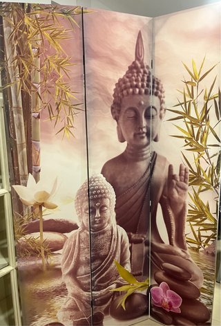 Biombo Zen Budas y Bambú