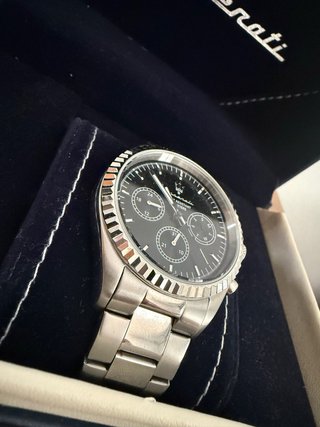 Reloj Maserati Cronógrafo Marrón y Plateado