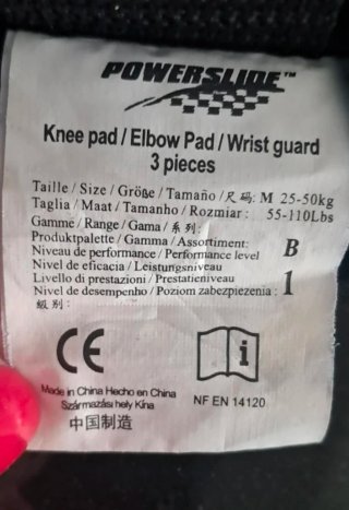 Protecciones patines (rodillas, codos, muñecas)