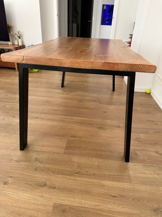 Mesa comedor madera maciza estilo industrial