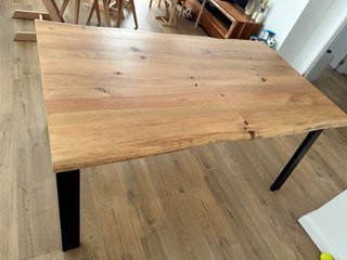 Mesa comedor madera maciza estilo industrial