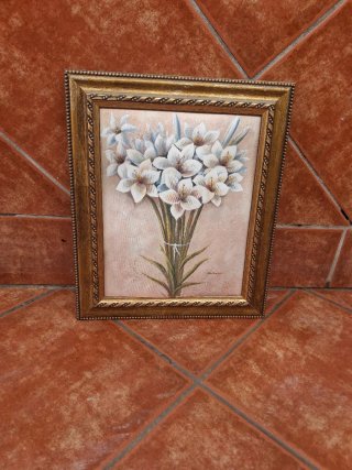 Cuadro decorativo de cerámica pintado a mano