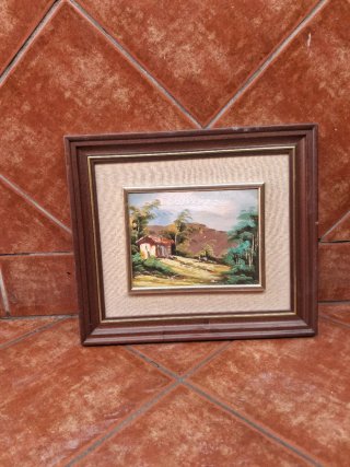 Cuadro decorativo de cerámica pintado a mano