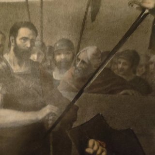 Litografía antigua Las Guerreras