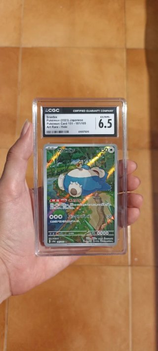 Carta Pokémon Snorlax CGC 6.5 Japonesa 181/165