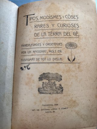 LIBRO TIPOS MODISMES Y COSES RARES Y CURIOSES DE..
