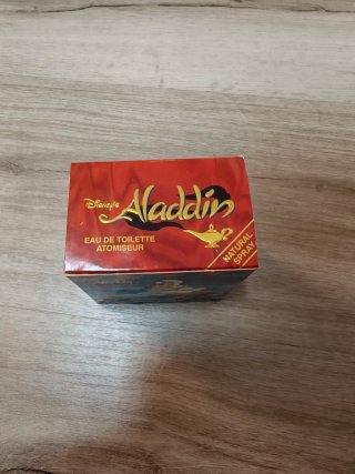Colonia Aladdin azul y dorada