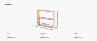 Estantería de madera LUFE