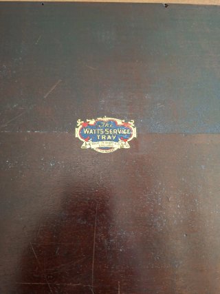 Bandeja de servicio antigua madera S. XIX