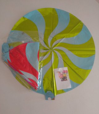 Globo espiral caramelo aluminio