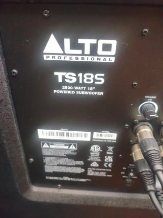 Subwoofer Alto TS18S Negro