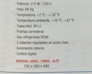 Vitrina Expositora Sobremesa Refrig. Curva VRE160R