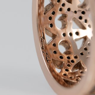 Anillo Thomas Sabó en Plata Vermeil Rosa Pavé