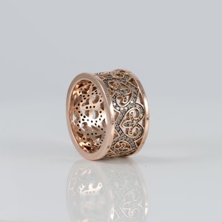 Anillo Thomas Sabó en Plata Vermeil Rosa Pavé