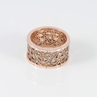 Anillo Thomas Sabó en Plata Vermeil Rosa Pavé
