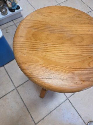 Taburete de artista madera antiguo