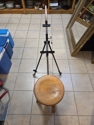 Taburete de artista madera antiguo
