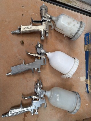 Lote 3 pistolas aerográficas pintura