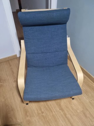 2 Sillones Ikea POÄNG Madera Abedul Cojín Azul