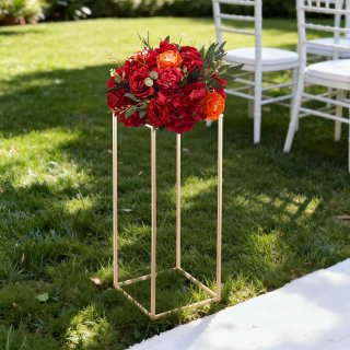 Portafiori Matrimonio Set 10 pz 60 cm Colonna Oro
