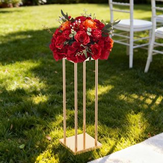 Portafiori da Matrimonio 10 pz Colonna Oro 60 cm