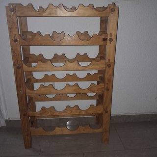 Botellero madera apilable 24+12 botellas