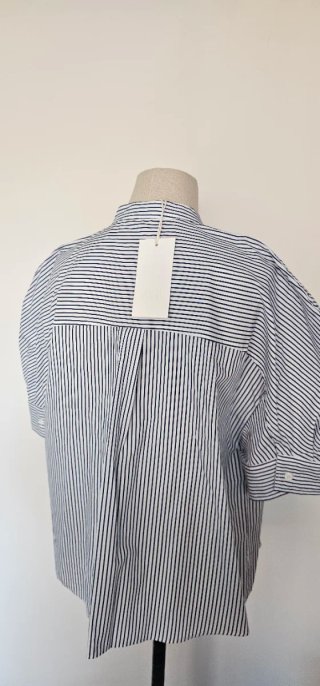 Camisa Zara Rayas Azul Blanco