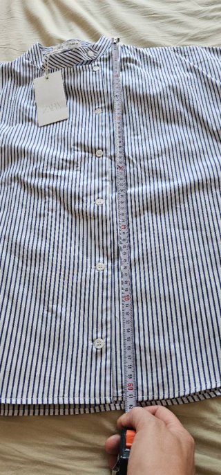 Camisa Zara Rayas Azul Blanco