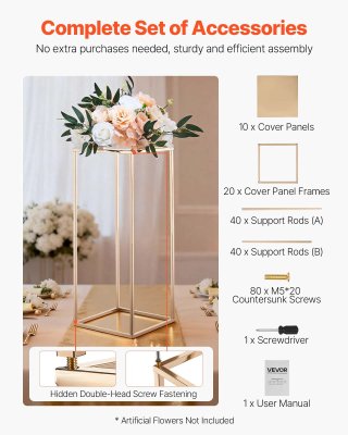 Portafiori da Matrimonio 10 pz 60 cm a Colonna