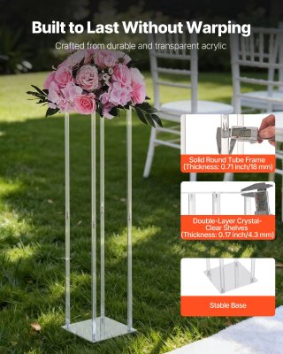 Portafiori Matrimonio 10 Pezzi 80 cm a Colonna