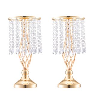 Portafiori Matrimonio in Cristallo Dorati 20 pz