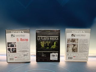 DVDs, 3 películas de INGMAR BERGMAN -El rostro + LA FLAUTA MÁGICA + En el umbral de la vida