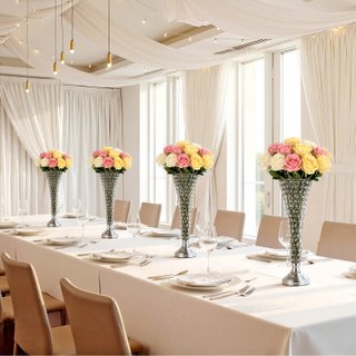 Set 4 Vasi Centrotavola Argento per Matrimonio