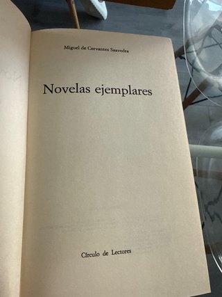 LIBRO NOVELAS EJEMPLARES DE MIGUEL DE CERVANTES