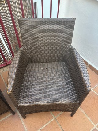 Conjunto Ratan Terraza 2 Sillones, Sofá y mesa