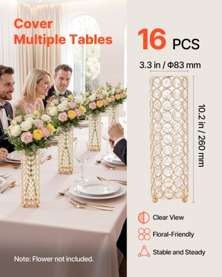 Set Vasi Decorativi Matrimonio H 26 cm Cristallo