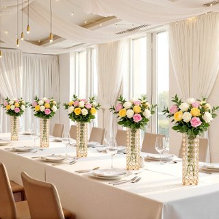 Set Vasi Decorativi Matrimonio H 26 cm Cristallo