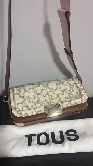 Bolso Tous Kaos bandolera beige/marrón