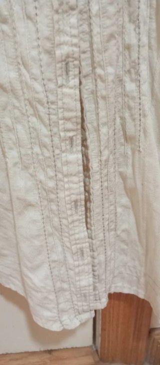 Camisa mujer beige manga larga