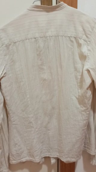 Camisa mujer beige manga larga