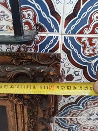 Cuadro antiguo marco dorado pintura