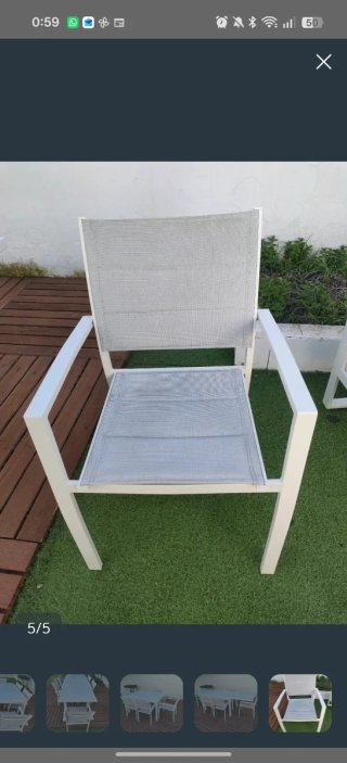 Mesa de jardín con 6 sillas