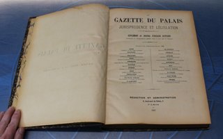 La Gazette du Palais. 1907. 1. Jurisprudence et législation. Libro Antiguo.